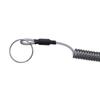 Anti-lost Camping Climbing Elastic Steel Wire Outdoor Spring Rope Lanyard Carabiner Fishing String