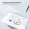 Melery Wi-Fi Smart Israel Wall Socket USB Type-C PD 30W Fast Charge Power Outlet Glass Panel App Voice Remote Alexa Google Home