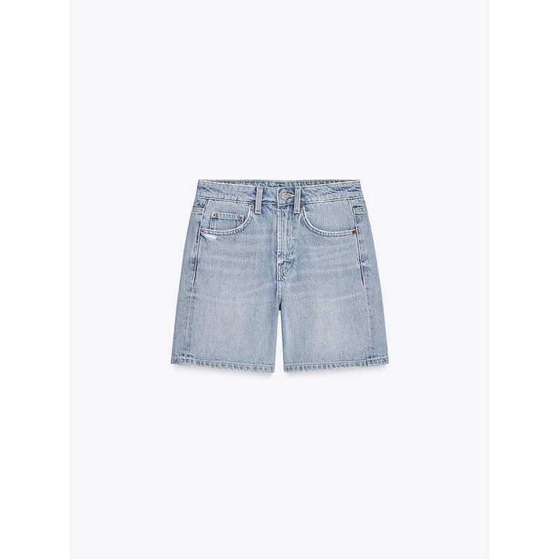 Za2025 Summer New Women Clothes Versatile Slimming Mid Waist Simple and Versatile Denim Casual Shorts 4365005