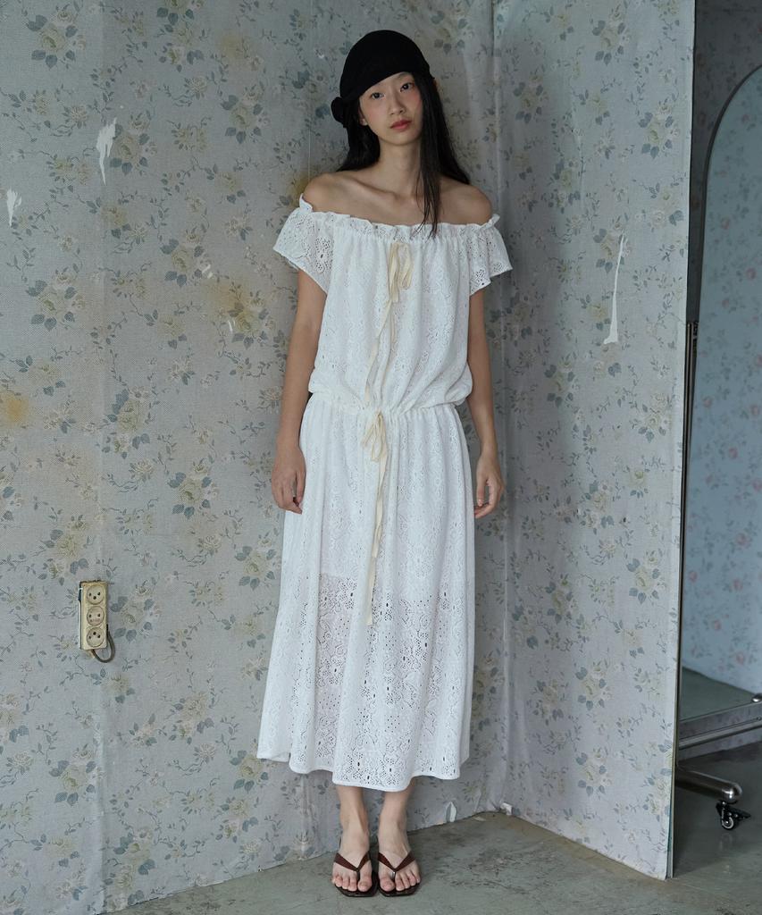 Hocus Pocus Crochet Maxi Dress_White