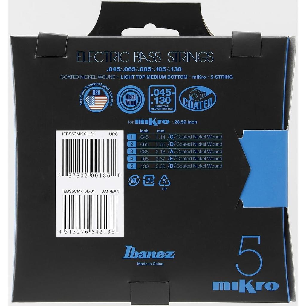 IBANEZ IEBS5CMK Bass Strings Set For Short Scale Basses Ibanez Bass Strings 5 Strings /