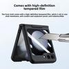 Skin Feel Fully Wrapped Hinge Protection Phone Case with Tempered Film for Samsung Z Flip 6 5 4 3 Flip6 Flip5 Protective Cover