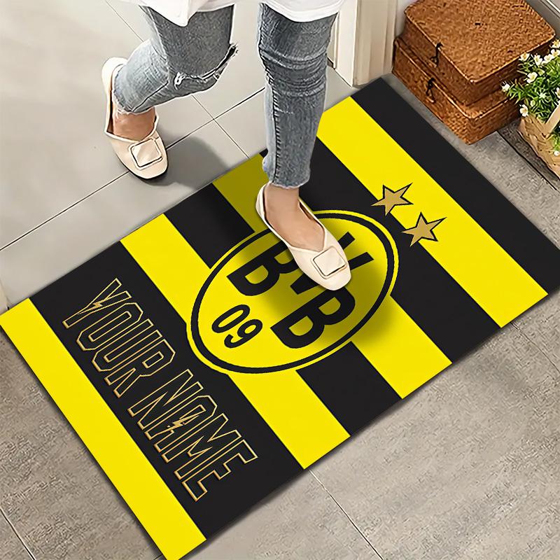 Bvb Custom Name Carpet Rug For Living Room Bedroom Home Sofa Decoration,Kids play Non-slip Floor Mat