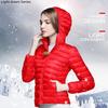 2024 Women's Hooded Short Winter Down Jacket - Lightweight, Large Size, White Duck Down