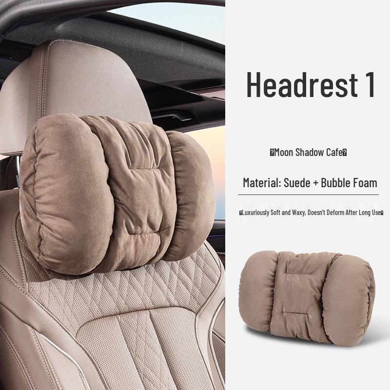 Роскошный зимний замшевый подголовник для автомобиля: Плюшевая подушка для поддержки поясницы и шеи