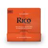 D'Addario WoodWinds RICO Reeds for Bb Clarinet, RCA0120-B25 [Hardness: 2.0], 25 Reeds (Individually Wrapped)