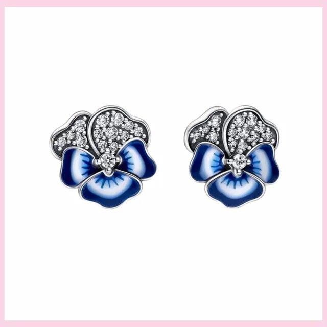 925 Silver Snowflake Butterfly Dragonfly Stud Earrings Avocado Star Moon Cat Paw Small Earrings For Women Jewelry Pendientes