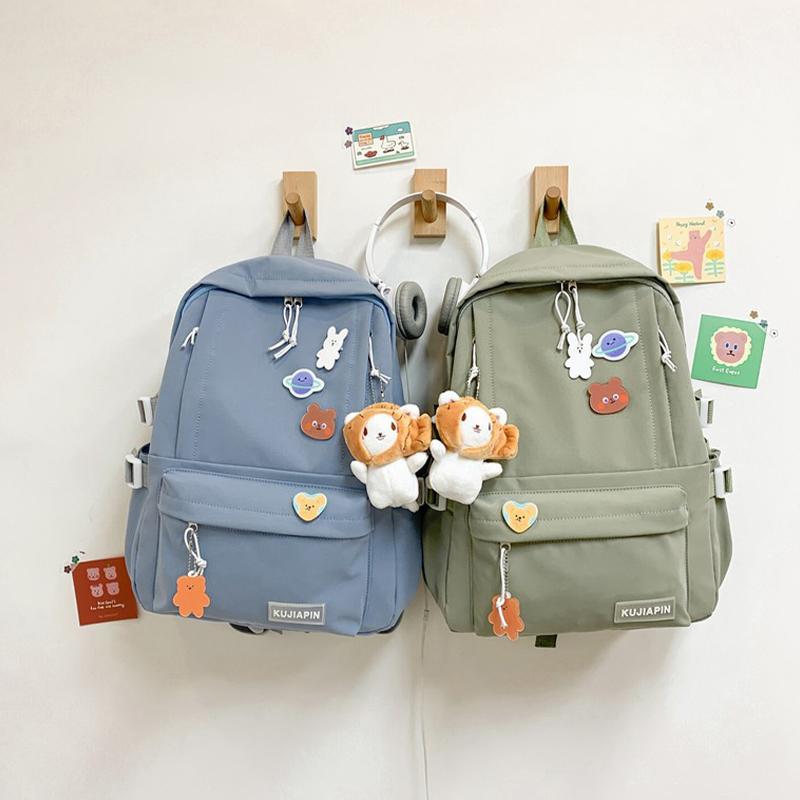 Рюкзак Легкий Девочка Большой Вместимости Милый Повседневный Рюкзак Начальный Путешествия Школа Средняя Корейский Рюкзак