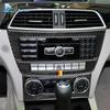 Скорость полета для Mercedes Benz C Class W204, аксессуары 2011-2013, углеродное волокно, внутренняя крышка управления кондиционером автомобиля