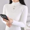 High Neck Slim Fit Sweater - Long Sleeve Solid Knitwear for Autumn/Winter