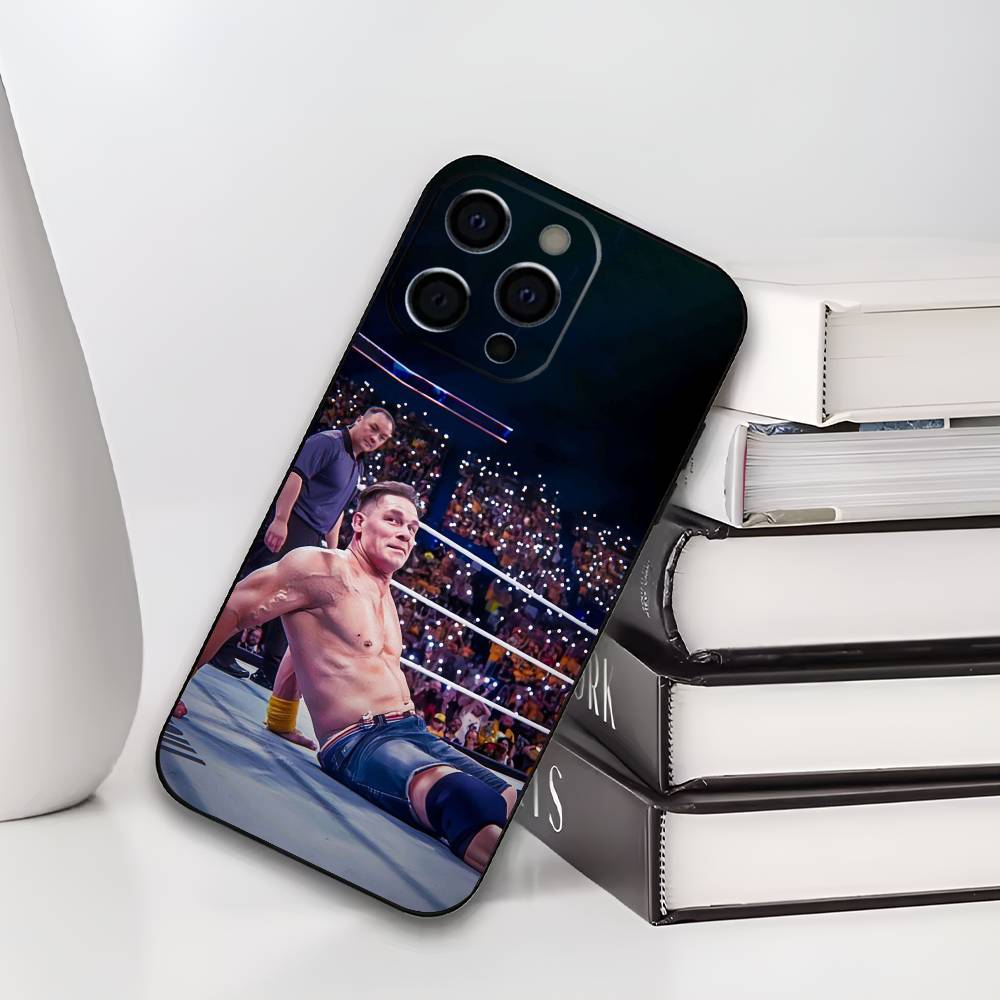 Чехол для телефона Звезда рестлинга J-John C-Cena для iPhone 17,16,15,14,13,12,11 Plus,Pro Max,XS,Мягкий черный чехол