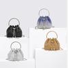 Evening Bag for Women Luxury Design Fake Diamond Bucket Bag and Purse Prom Party Handbag Fashion Trend Mini Small Bag