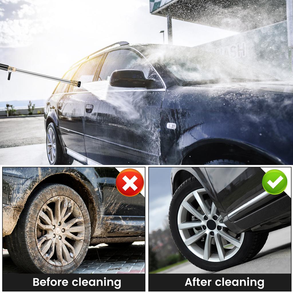 Jet Washer Heavy Duty High Pressure Car Washer Tools Washer Wand with 3 Different Nozzles and Quick Connector for Car Cleaning