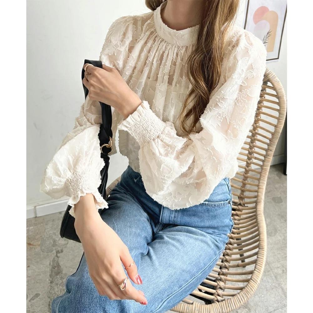 Хорошая ткань весна осень женская шифоновая блузка японская корейская пляжная рубашка кружевной топ солнцезащитный крем рубашка с кондиционером