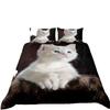 2026 Cat Duvet Cover Set Pet Cats Pattern Twin Bedding Set Cute Kitten For Polyester Mysterious Black Cat King Size Quilt Cover