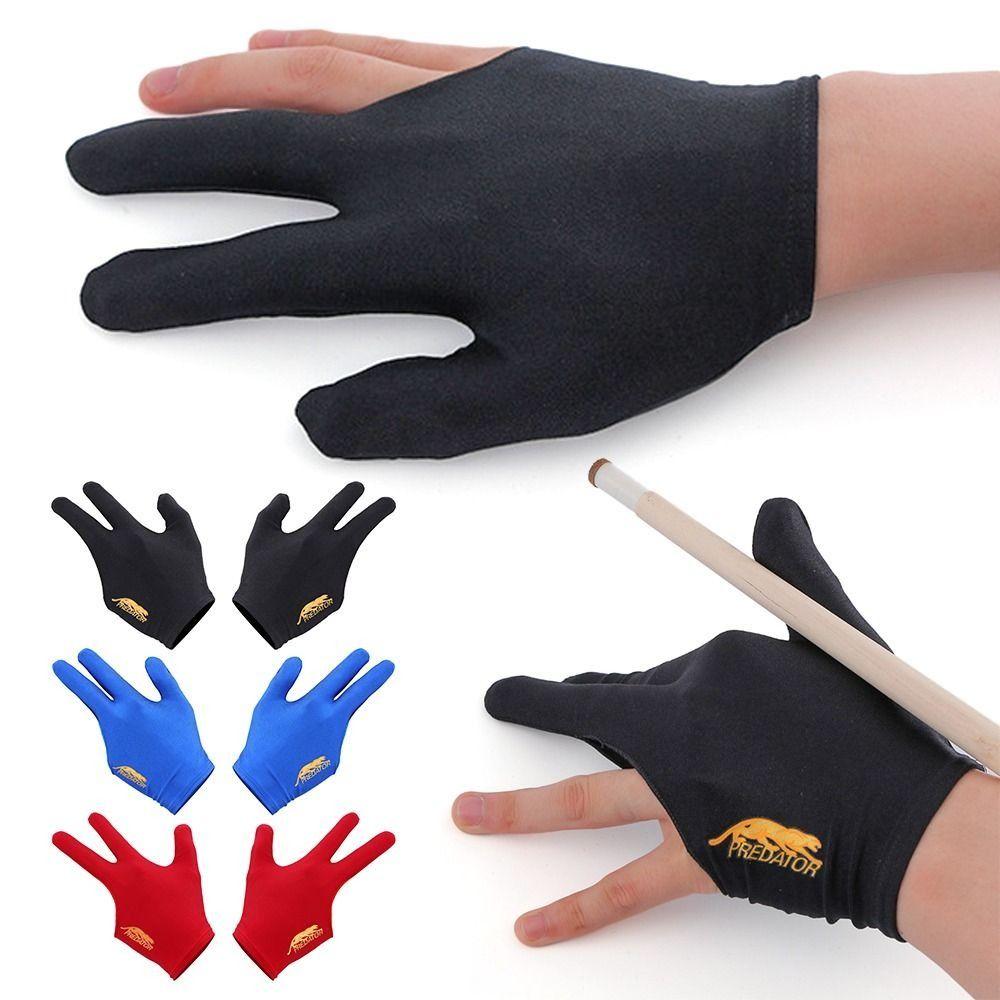 Breathable Snooker Gloves Spandex Three Finger Gloves New Billiard Accessories  Men Women