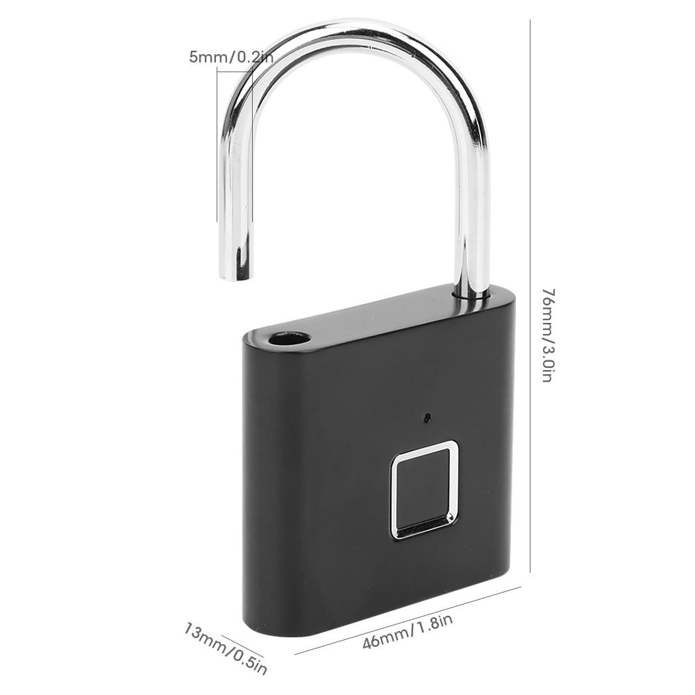 Умный замок с отпечатком пальца USB Перезаряжаемый Светодиодный замок безопасности для рюкзака Багажа Шкафчика