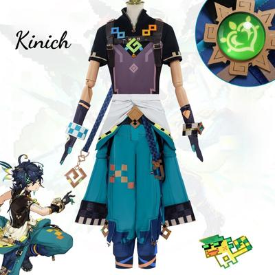 Genshin Impact Костюм для косплея Кинич Полный комплект Костюмы Кинич Ролевая игра Униформа Костюм Парик Хэллоуин Активность Вечеринка Аниме Одежда