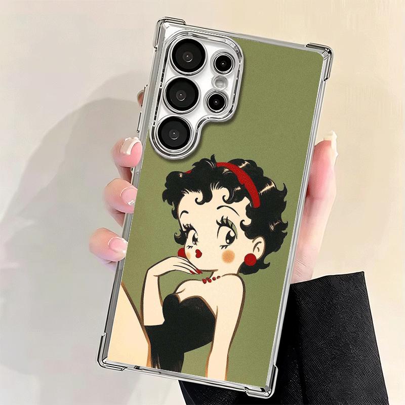 B-Bettys B-Boops Девушка Покрытие Чехол для Телефона Для Samsung Galaxy S24 S25 FE S26 Edge S23 Ultra S22 S21 Plus S20 Противоударный Подушка Безопасности Чехол