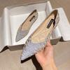 Black Shoes For Women Sexy Pointed Toe Evening Woman Flats Wholesale 2025 Summer Young Korean Style Social Novelties Lastest