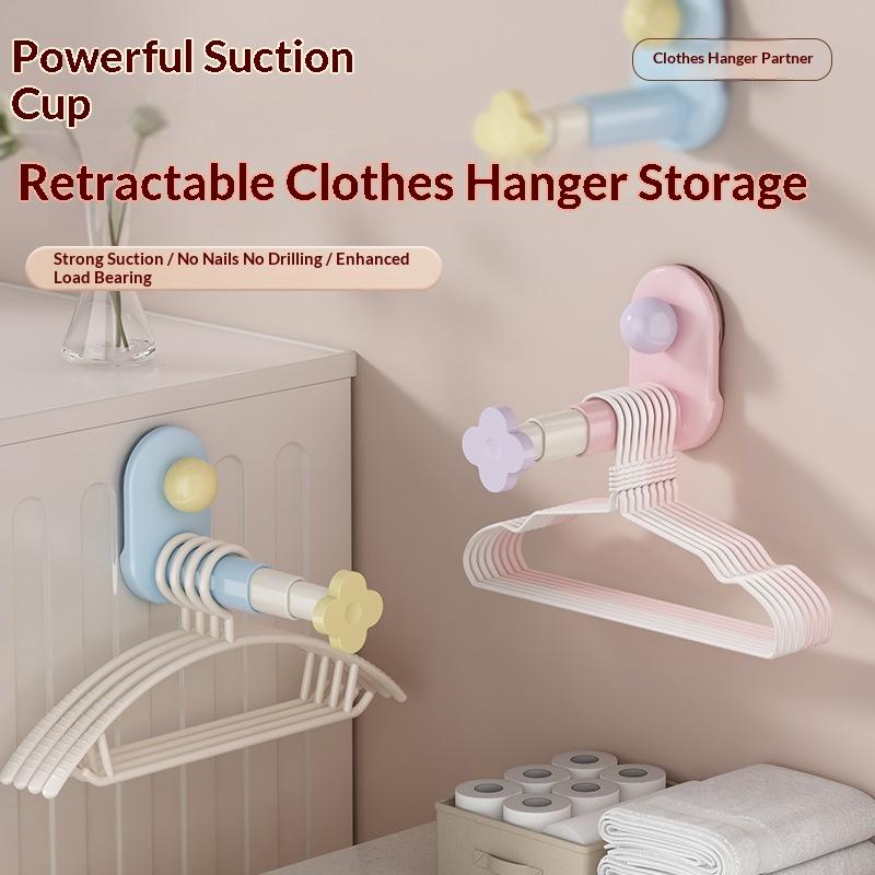 Hanger Storage Box Retractable Adjustable Length 1Pcs Durable Holder for Home Bedroom Wardrobe Closet Storage Use