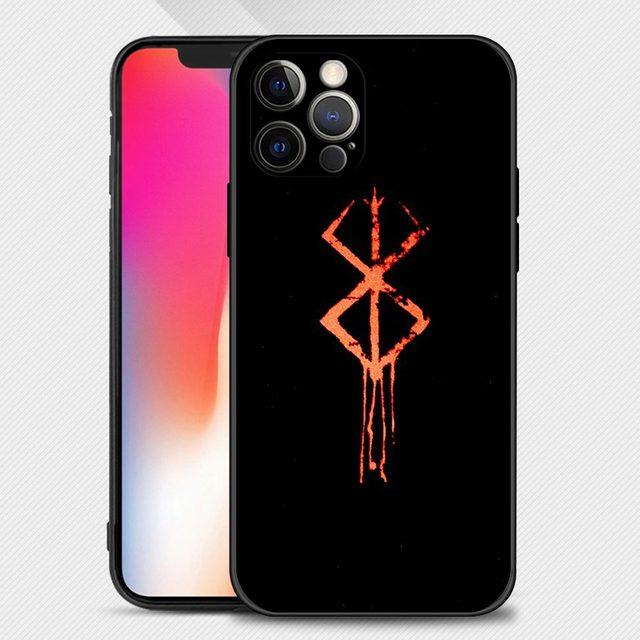 Чехол для телефона для Iphone 14 13 12 11 Pro Max Xs Max Xr X 7 8 Plus 12 Mini 6s, силиконовый чехол Black Shell Berserk Guts Anime