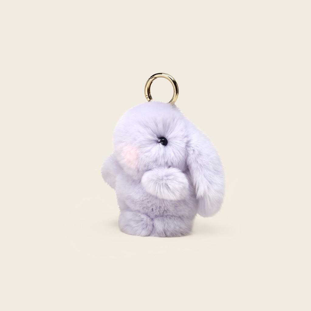 Bunny Plush Keychain With Flower Print For Bag Pendant Decoration Gift Kids