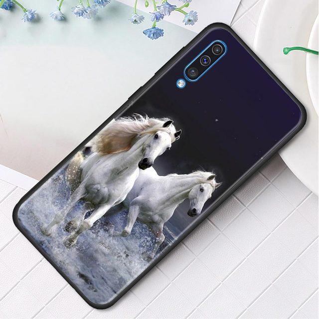 Силиконовый чехол для телефона Samsung Galaxy A50 A70 A10 A20e A30 A40 A20s A10s A10e A80 A90 A60 A30s, чехол с изображением бегущих лошадей