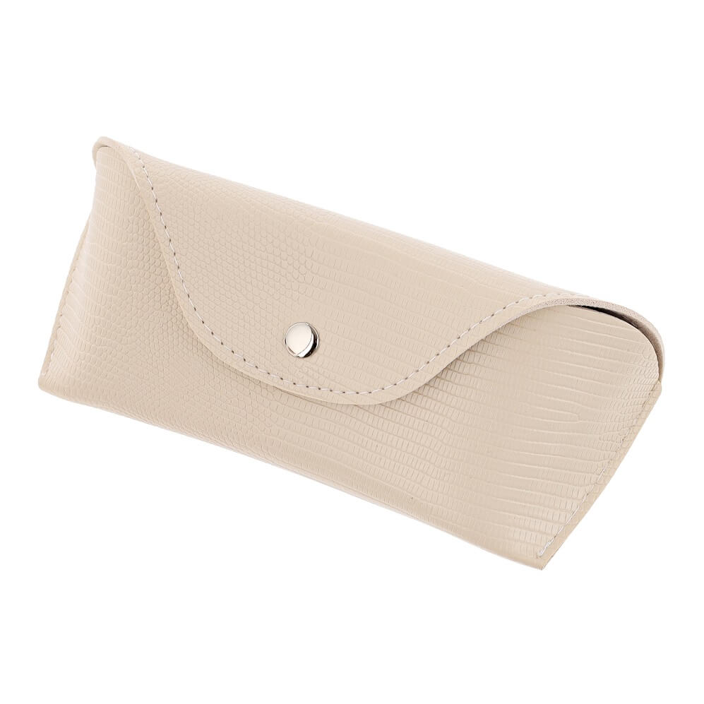 Triangle foldable glasses case, heart pattern, ET-132D, purple