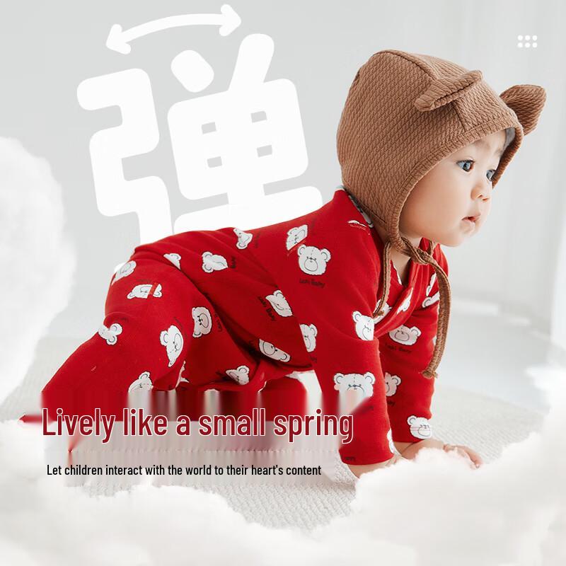 Labi Baby Red New Year Long-Sleeve Romper