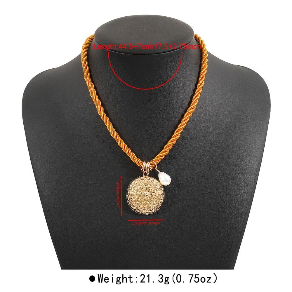 Woven Rope Fish-shaped Charms Jewelry Ocean Style Beach Vacation Chain Necklace Women
