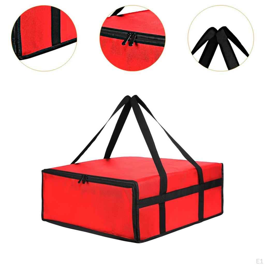 Теплоизоляционный чехол для пиццы, чехол для переноски, легко моется, с двойными ручками, тяжелый