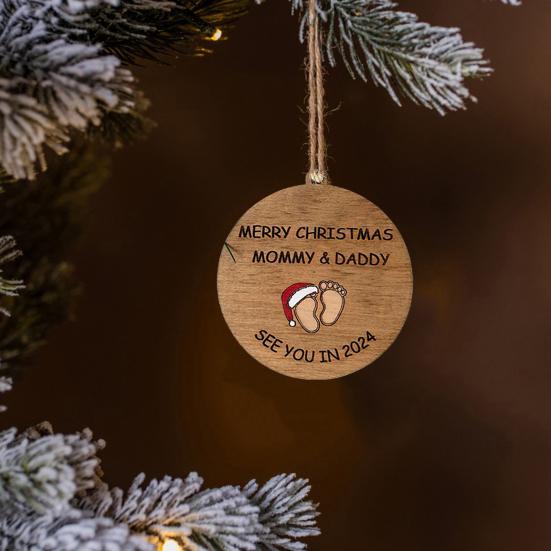 Украшение для рождественской елки Yousheng, деревянная подвеска, высокая прочность, не деформируется, легко подвешивается, рождественское подвесное украшение