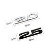 3D Metal 2.0 2.5 Letters Car Fender Emblem Rear Bag Badge Sticker For Mazda 3 6 Axela CX5 CX7 MX5 Chrome Black Accessories