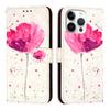 Watercolor Pink Flower" PU Leather Wallet Phone Case–Magnetic Clasp,Shockproof & Card Slots for iPhone,Samsung,Huawei,Xiaomi,Moto,Oppo Vivo and More