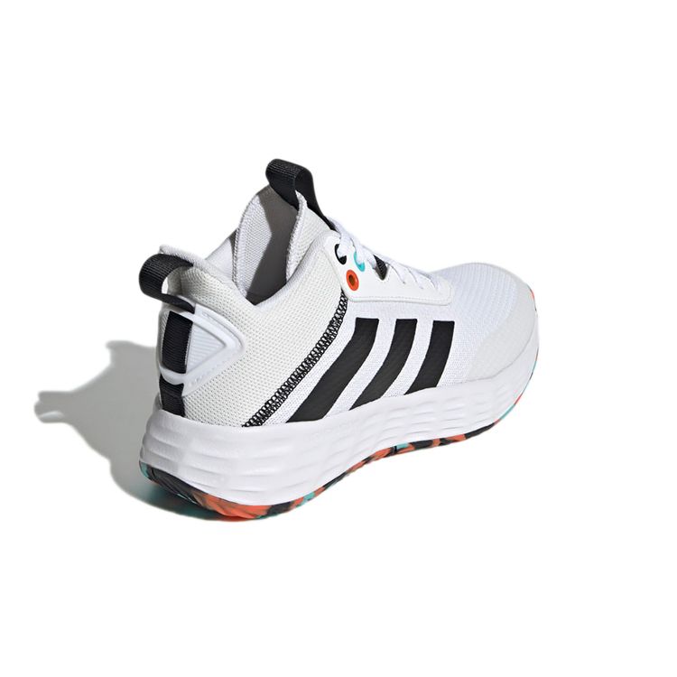 adidas Own The Game 2.0 Прочные Нескользящие Баскетбольные Кроссовки Мид-Топ Детские Кроссовки Белый Черный H01556