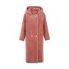 Langzi Women's Mid-Length Hooded Teddy Wool Coat