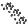 30Pcs Hexahedral Dice Right Angle Pure Black Plastic for Classroom Board Game Party Favor Fun