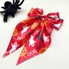 Halloween Decorative Clip Silky Satin Hair Bows for Women, Big Ribbon Bow Clips Girls, Ghost Oversized Long Tail Barrettes, Cute Bat Spider