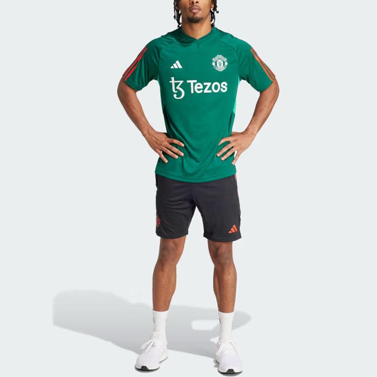 adidas Манчестер Юнайтед Tiro 23 Тренировочная футболка Футбольная футболка Мужская Зеленая IQ1527