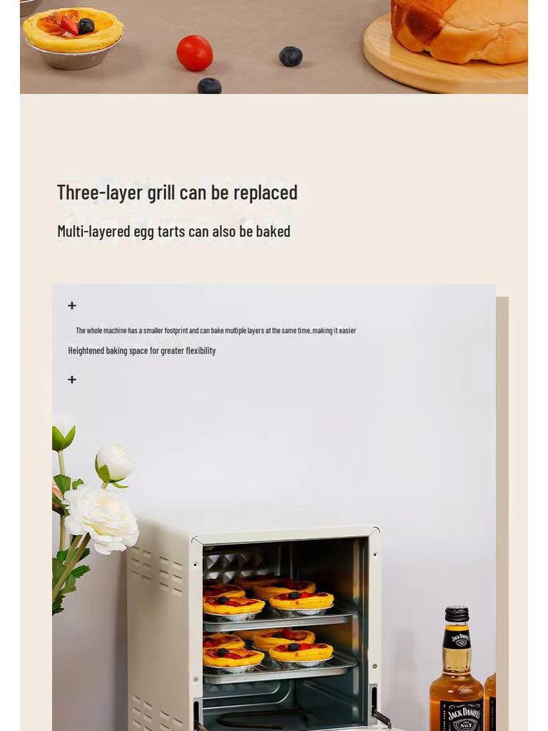 Xianke Большая вместимость Многофункциональная вертикальная электрическая духовка с зеркальной отделкой