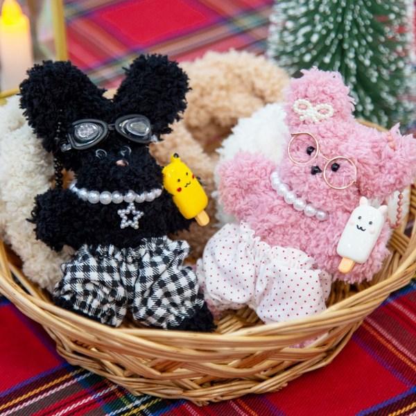 Брелок для ключей с наковальней для бедра, набор из 3 меховых кукол своими руками, 1 комплект