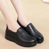 Women Loafers Black Leather Shoes Non-slip Women Vulcanized Shoes Soft Soles Work Shoes Comfortable Sneakers Women
