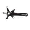 Aluminium Alloy Folding Bike Integrated Hollow Crank Left and Right Set Contains Middle Shaft ScrewBlack
