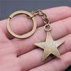 28 мм Кольцо для ключей Звезда Пентаграмма Луна Минималистичные Компоненты для украшений QY043