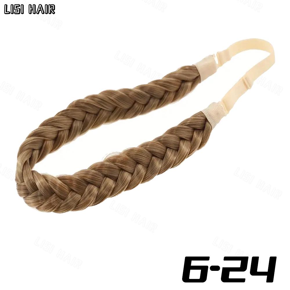 MISSQUEEN Synthetic 1pc Elastic Braided Hair Band Extensions Classic Wide Fluffy Braids Wig For Women