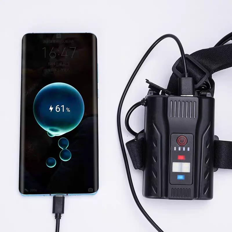 800 Вт светодиодный супер яркий налобный фонарь Long Shot 3500M перезаряжаемый налобный фонарь с зумом лампа для ночной рыбалки