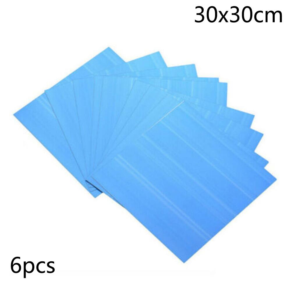 6 Pcs Mirror Tile Wall Sticker Square Self Adhesive Reflective Bathroom