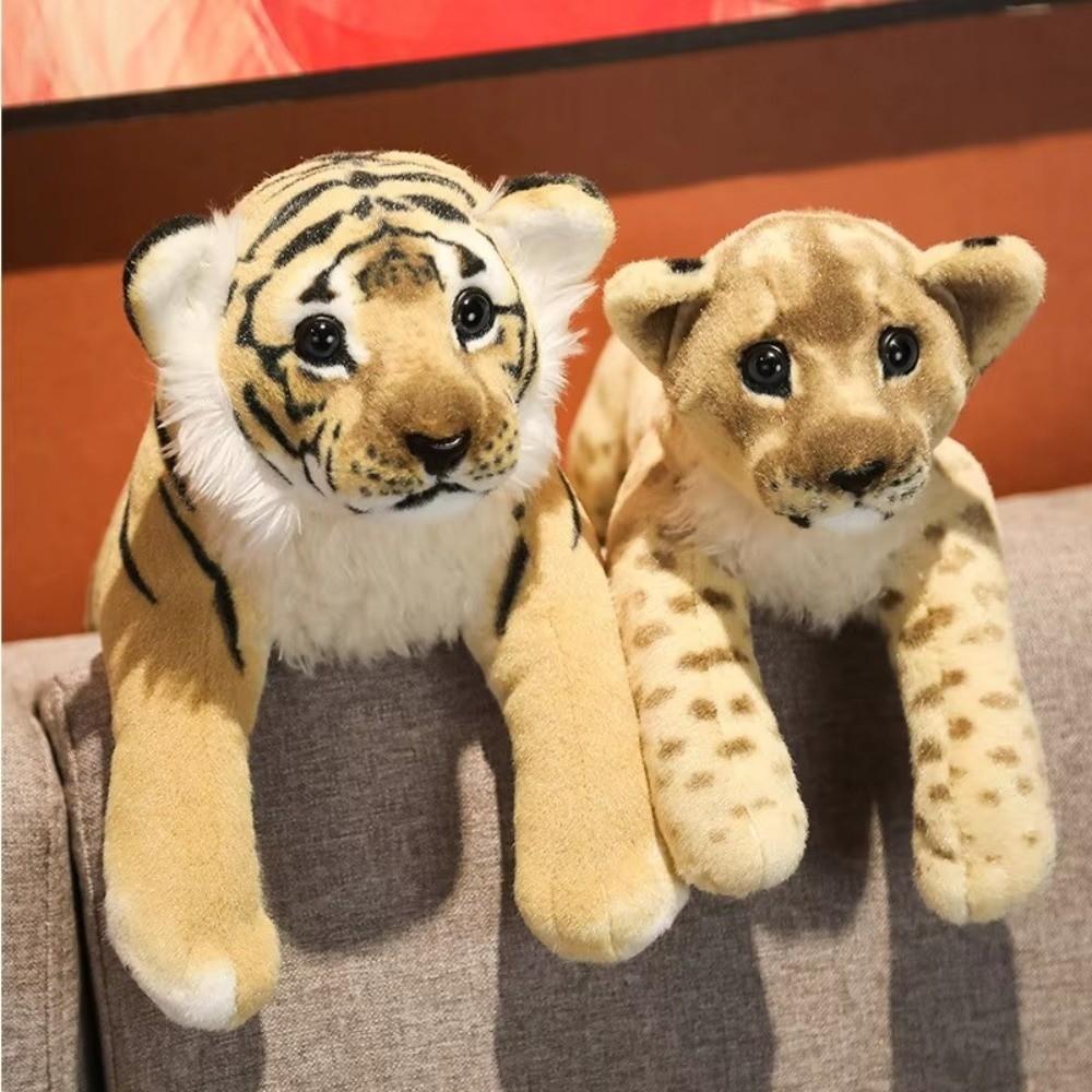Lifelike Simulation Lion Plush Toys Simulation Simulation Leopard Plush Toys Boys Gift