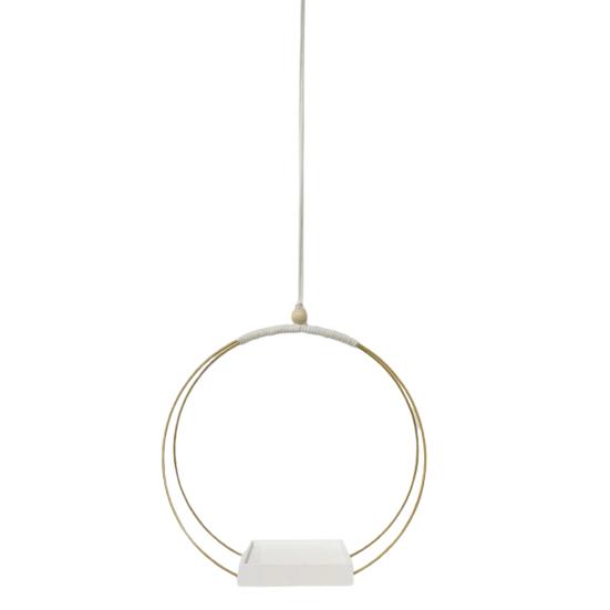 Подвесная подставка для растений, универсальный держатель для цветочных горшков с деревянным основанием, компактный держатель для растений в помещении